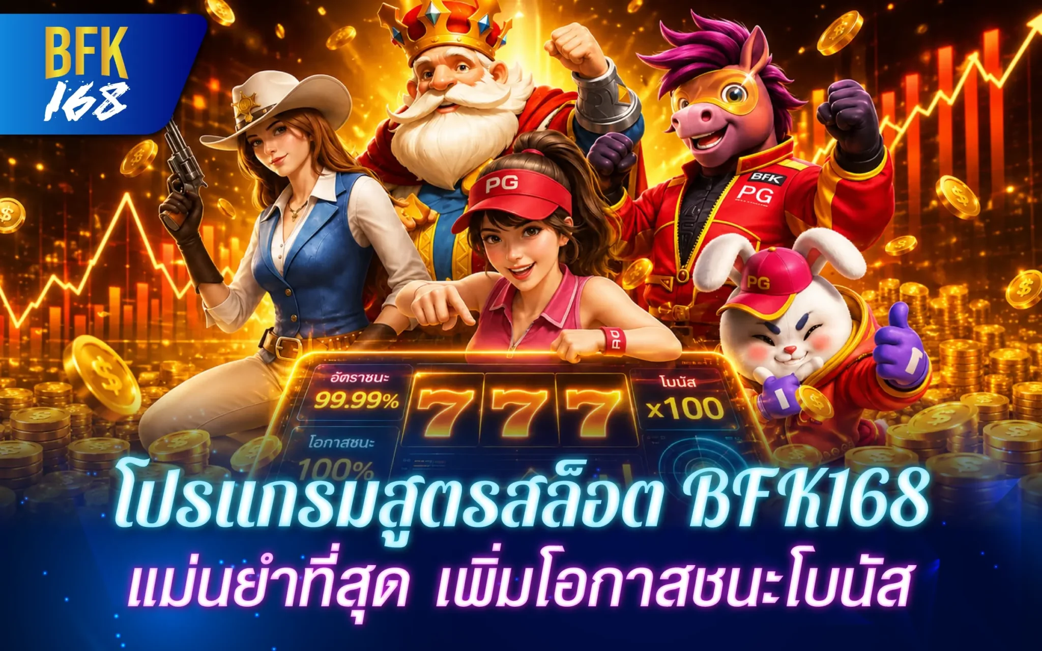 โปรแกรมสูตรสล็อต BFK168 แม่นยำที่สุด เพิ่มโอกาสชนะโบนัส
